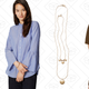 Chambray Ruffle Shirtdress, $40 | Striped Bell Sleeve Softened Shirt, $27 | Layered Disc Necklace Set, $20 | Deco Shift Dress, $40